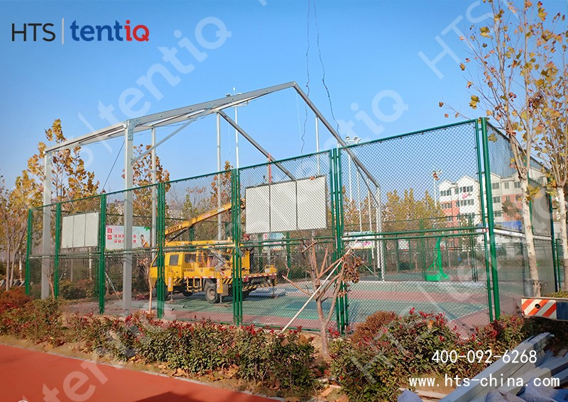 風(fēng)雨篷房球場解決輕松附近居民的運(yùn)動需求問題